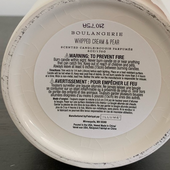 Anthropologie Whipped Cream & Pear Scented Candle - Picture 7 of 11